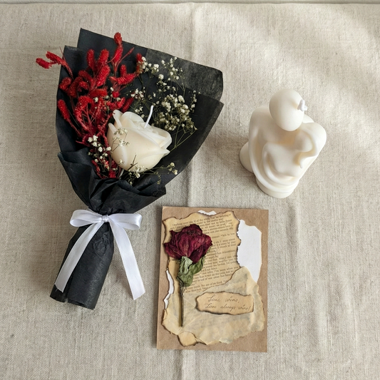 Rose Bouquet Scented Candle Combo