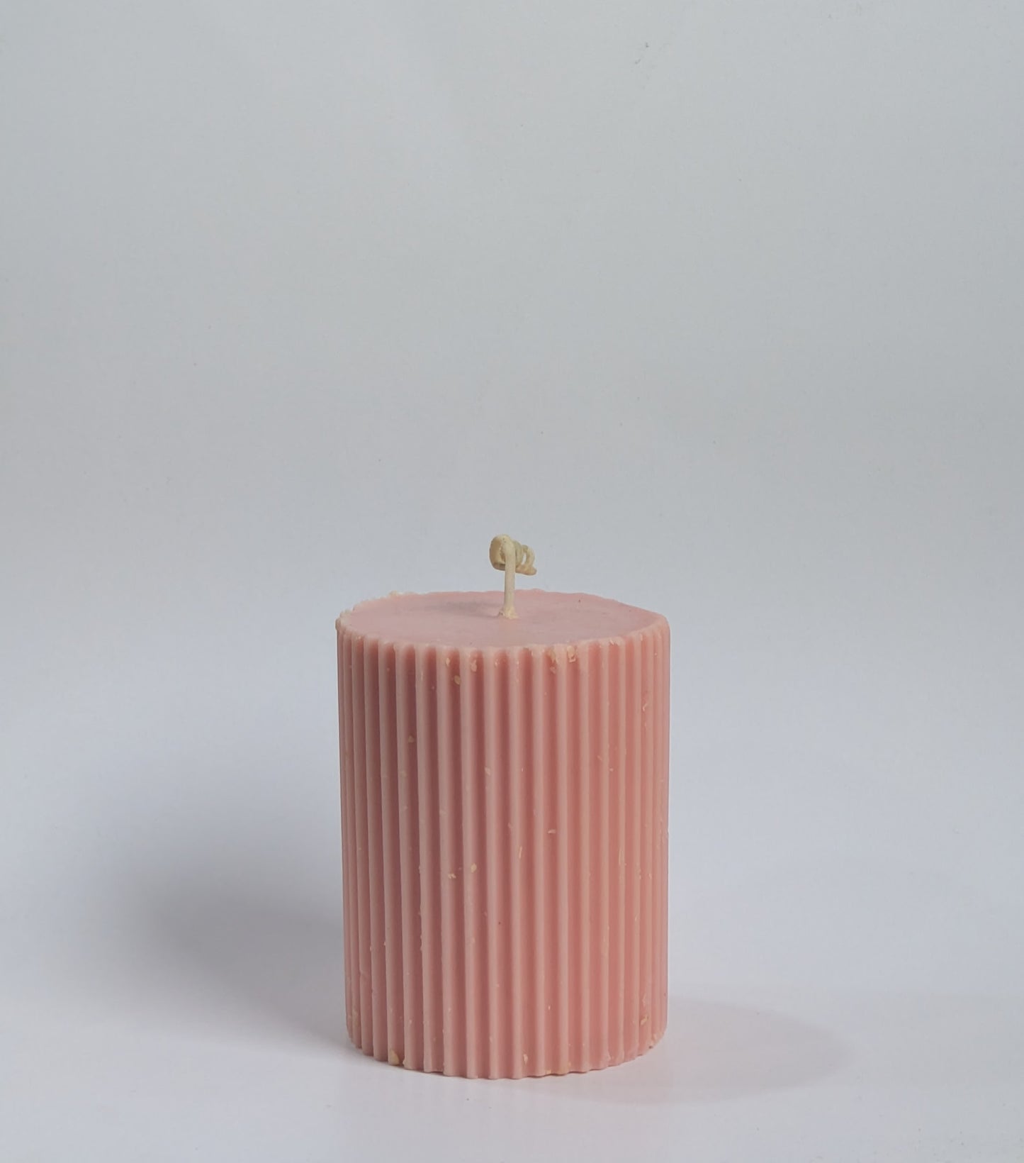 Charm Pink Pillar Scented Candle | 370g | Coconut-Soy Wax | Decorative Pillar