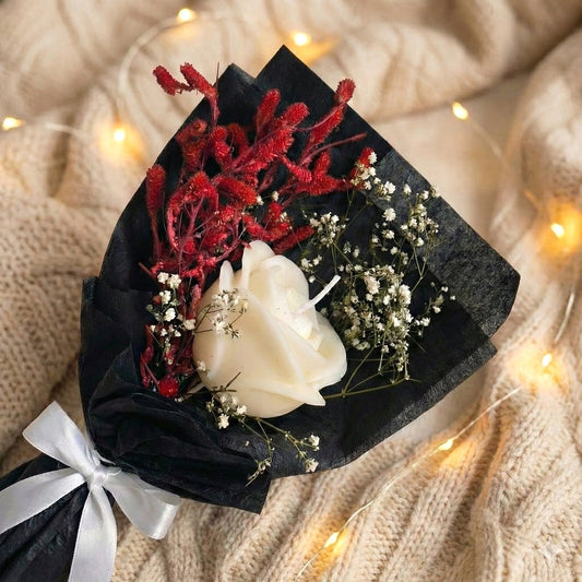 Big Rose Bouquet Scented Candle | Flower Melt | Rose Fragrance | Natural Soy Wax