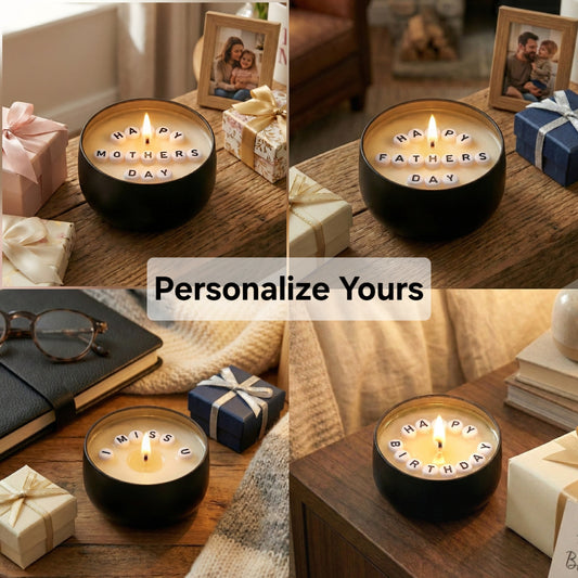 Secret Message Candle | Black Matte Tin Jar | Coconut-Soy Wax | Best for Convey Feelings | Aromatherapy, Gifting | Customise your Message