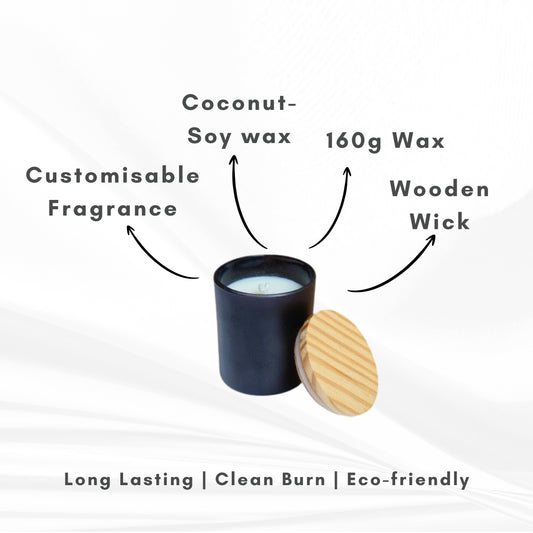Calm Cascade Scented Candle | Coconut-Soy Wax | 420g | Aromatherapy Candle