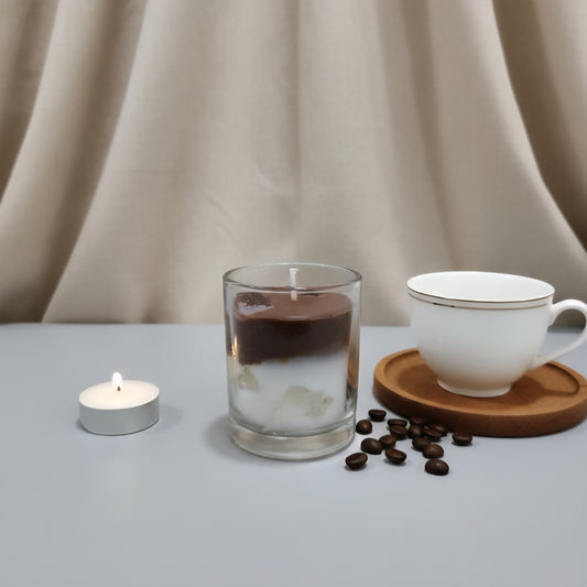 Coffee Latte | Scented Candle | 160g | Hazelnut Coffee Fragrance | Coconut-Soy Wax | Aromatherapy | Gifting