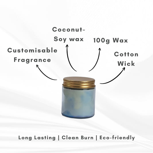 Dewy Morning Scented Candle | Coconut-Soy Wax | 200g | Minimalist Design
