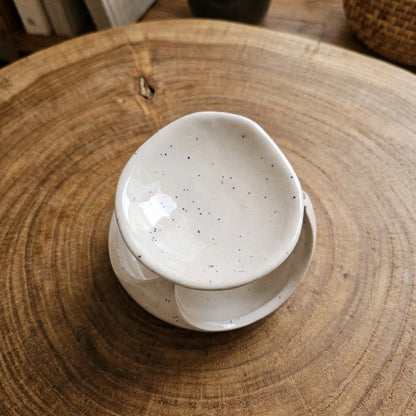 Ceramic Wax Diffuser with Detachable Tray | Free 10 Flower Wax Melts