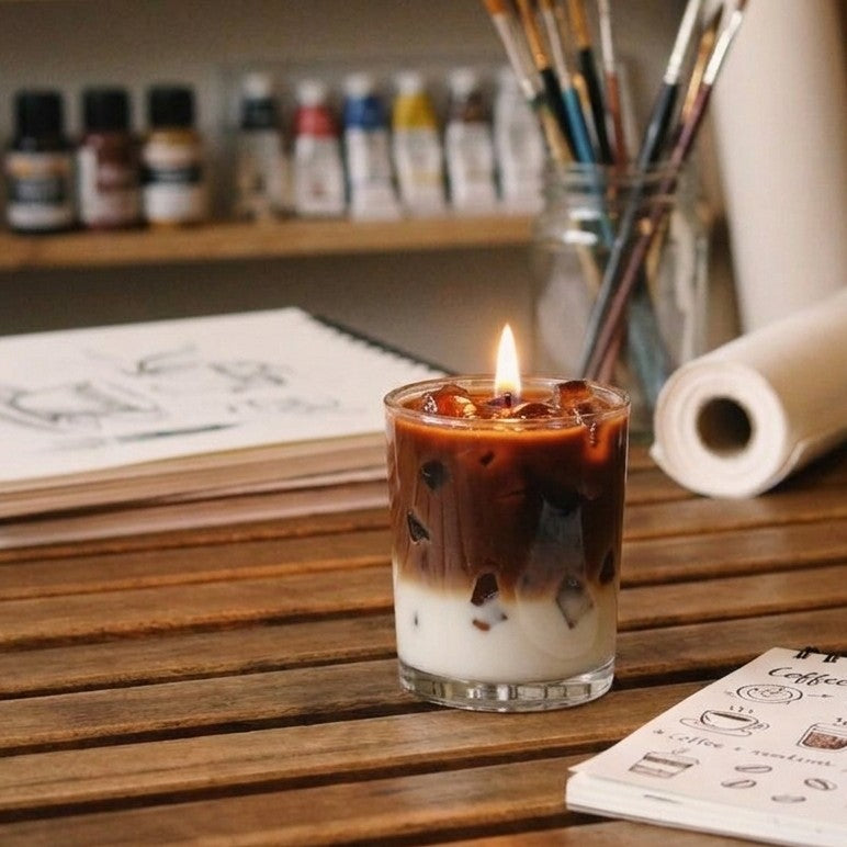 Coffee Latte Scented Jar Candle