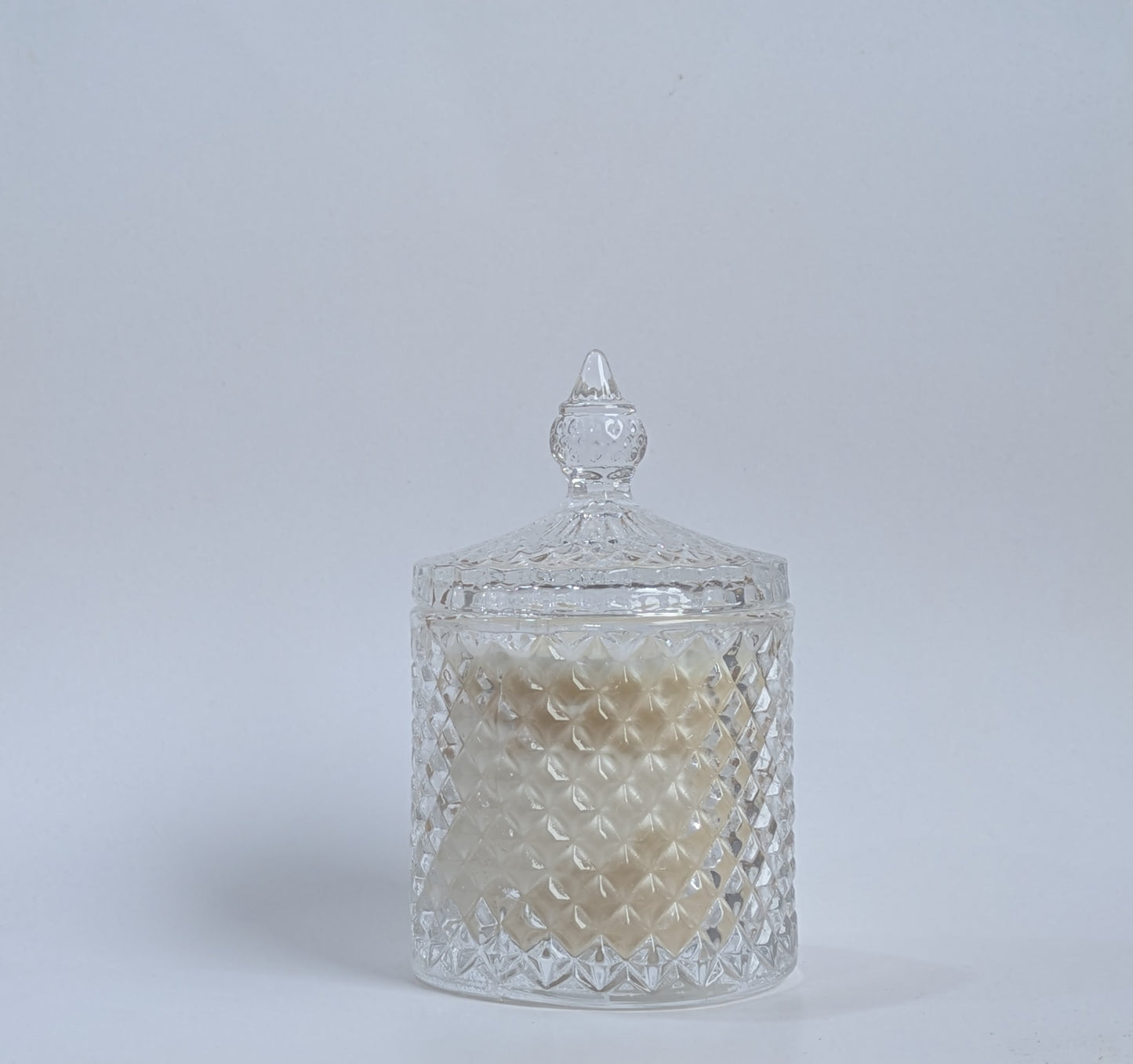 Crystal Jar Candle – 300g | Coconut-Soy Wax | Customisable Fragrance | 50–60 Hour Burn
