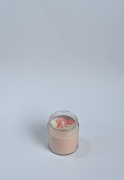 Peachmilk Blush Scented Candle | Ivory Jar | Coconut-Soy Wax | 195g | Minimalist Design