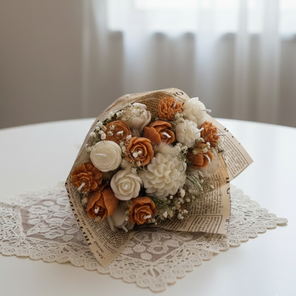 Peach_White_Bouquet_Candle_1