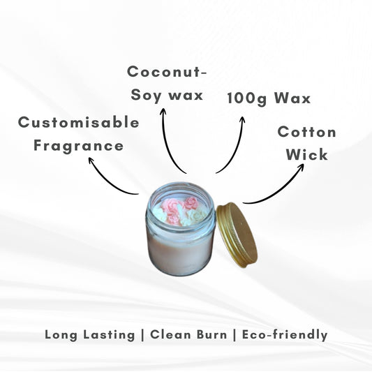 Peachmilk Blush Scented Candle | Coconut-Soy Wax | 200g | Minimalist Design