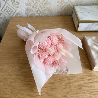 Mini Pink Blush Scented Bouquet Candle