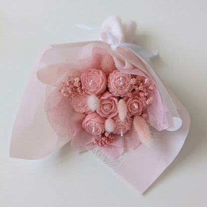 Mini Pink Blush Scented Bouquet Candle