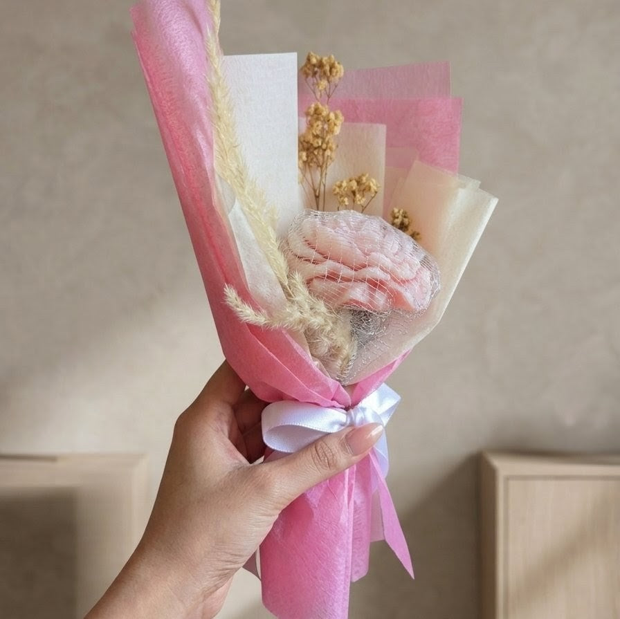 Pink Shaded Peony Scented Bouquet Candle
