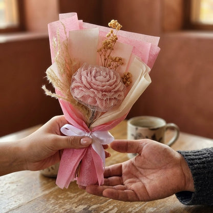Pink Shaded Peony Scented Bouquet Candle