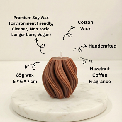Swirl Twirl Scented Candle | Pure Soy Wax | 85g | Decorative Candle