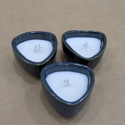 Ceramic Trilume Scented Candle | Pack of 4 | 150g Each | Coconut-Soy Wax | Decorative Candle