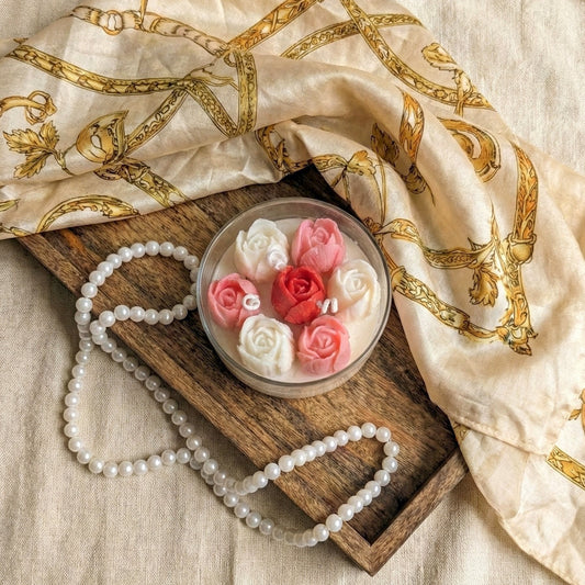 Tulip Meadow Scented Candle | Bowl Jar | Coconut-Soy Wax | 330g | Minimalist Design