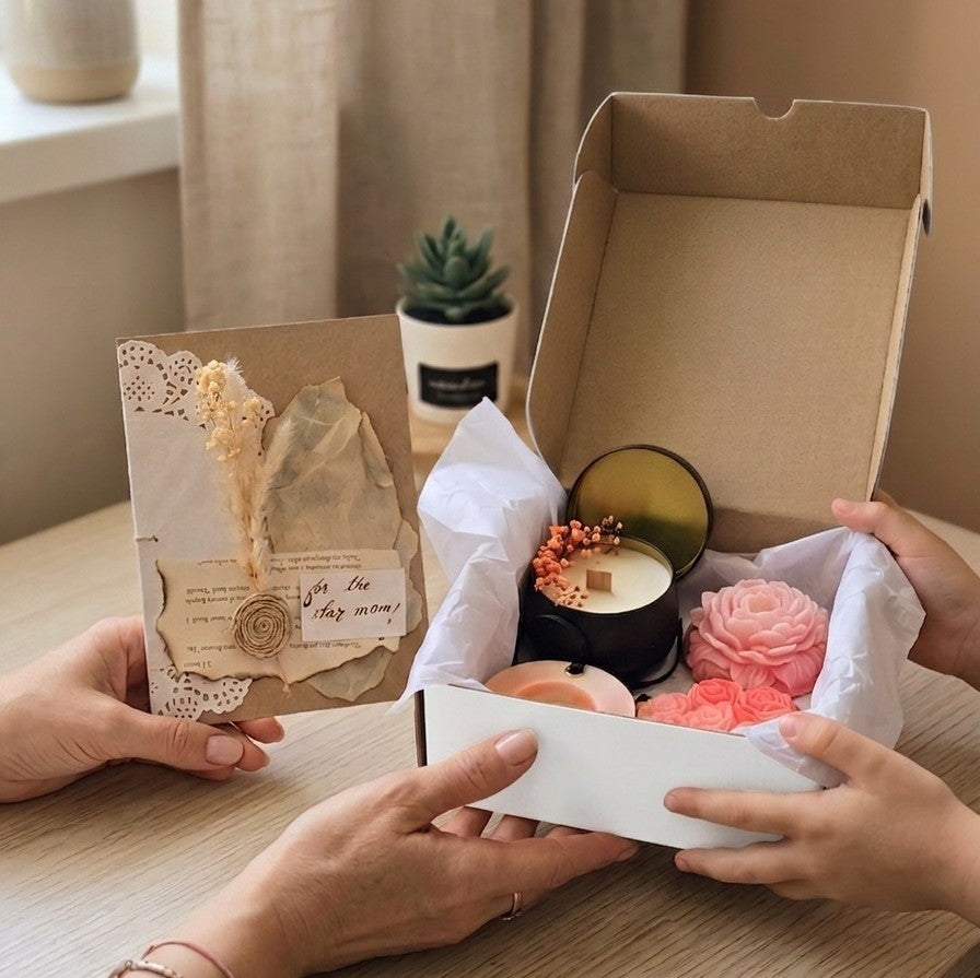 Gift Set with Vintage Handmade Card