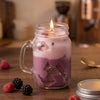 Berry Latte Scented Jar Candle | Glass Mason Mug