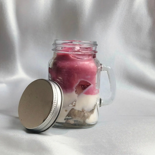Berry Latte Scented Jar Candle | Glass Mason Mug - igniquecandles