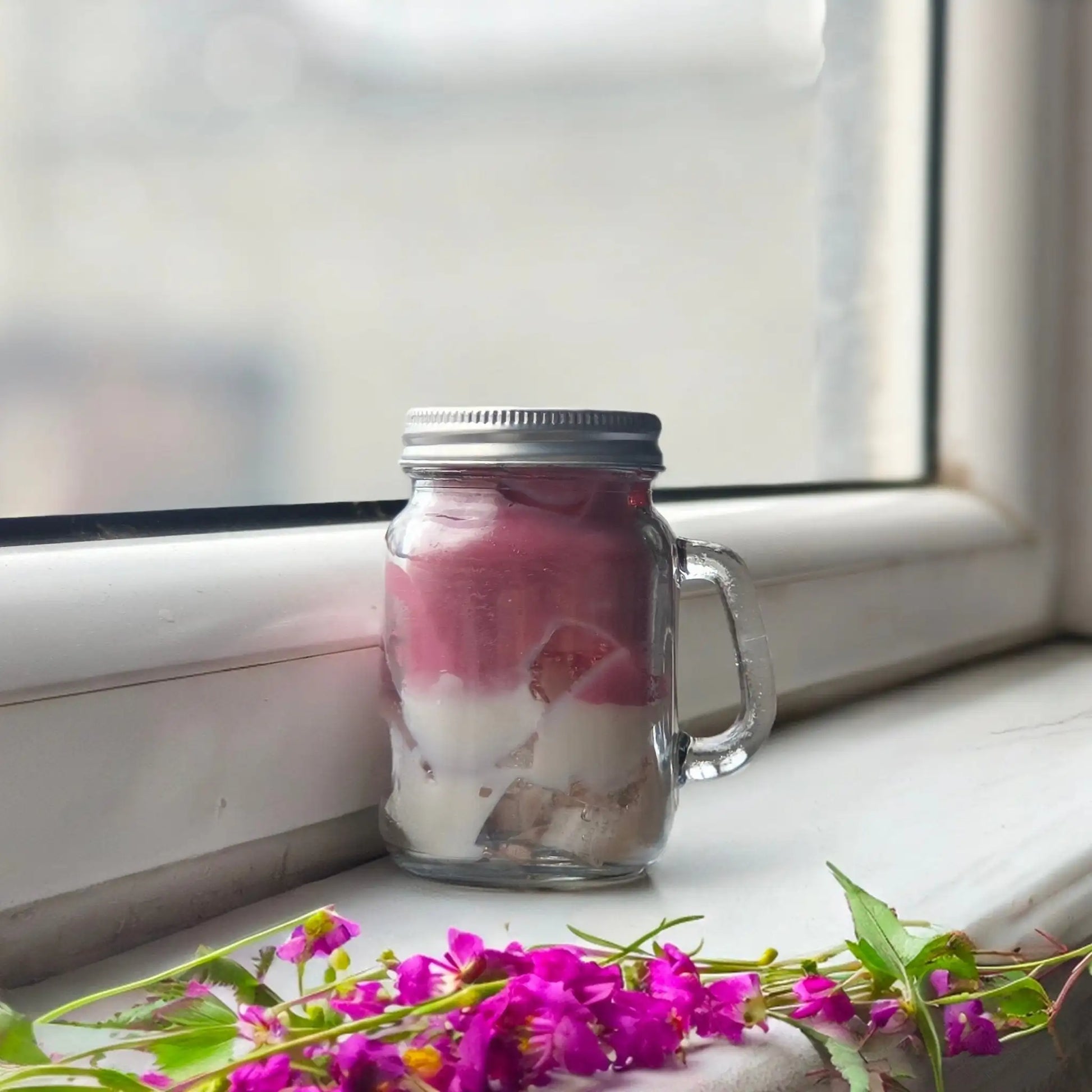 Berry Latte Scented Jar Candle | Glass Mason Mug - igniquecandles