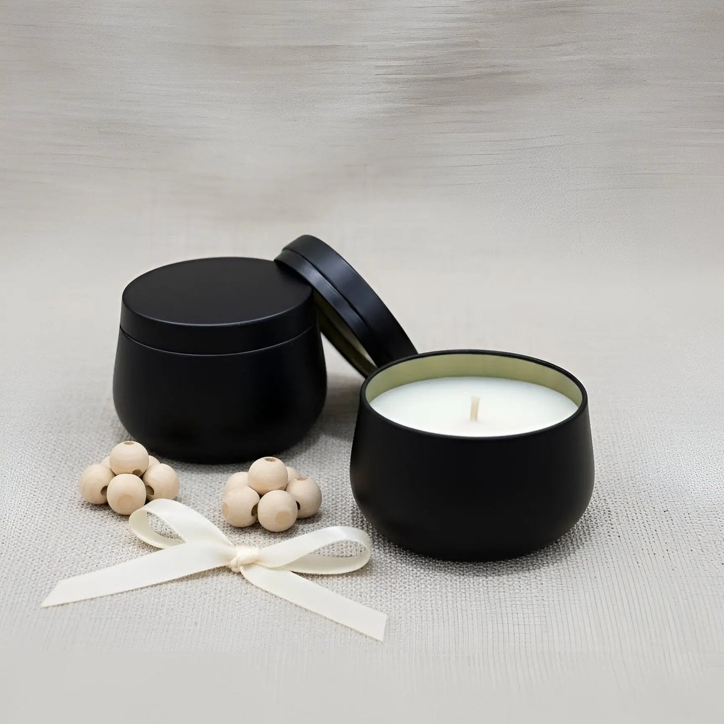Black Matte Tin Scented Jar Candle