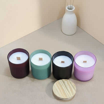 Calm Cascade Scented Jar Candle | Matte Jar Finish with Bamboo Lid