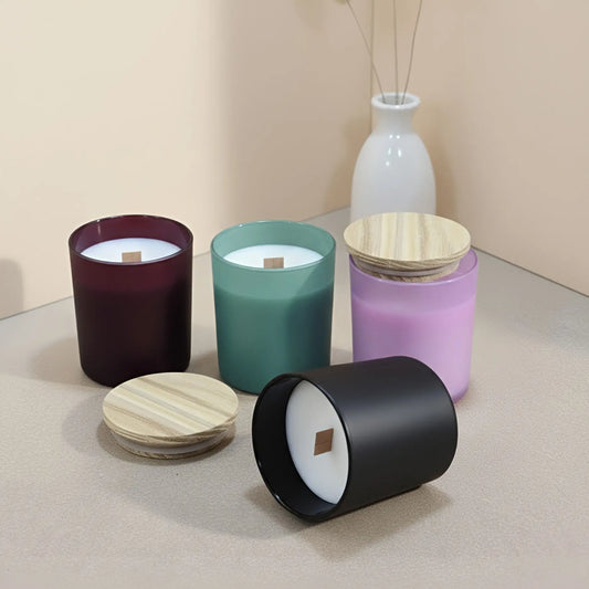 Calm Cascade Scented Jar Candle | Matte Jar Finish with Bamboo Lid