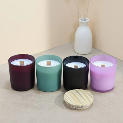 Calm Cascade Scented Jar Candle | Matte Jar Finish with Bamboo Lid