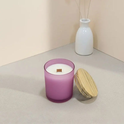 Calm Cascade Scented Jar Candle | Matte Jar Finish with Bamboo Lid