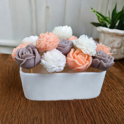 Ceramic Aurora Scented Jar Bouquet Candle - igniquecandles