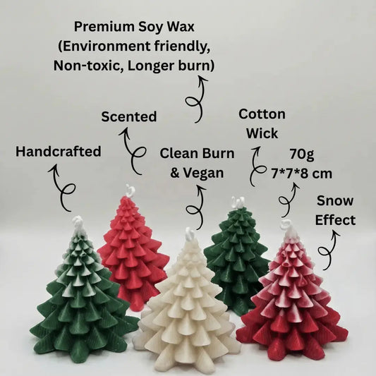 X-mas Tree with Snow Effect Scented Candle