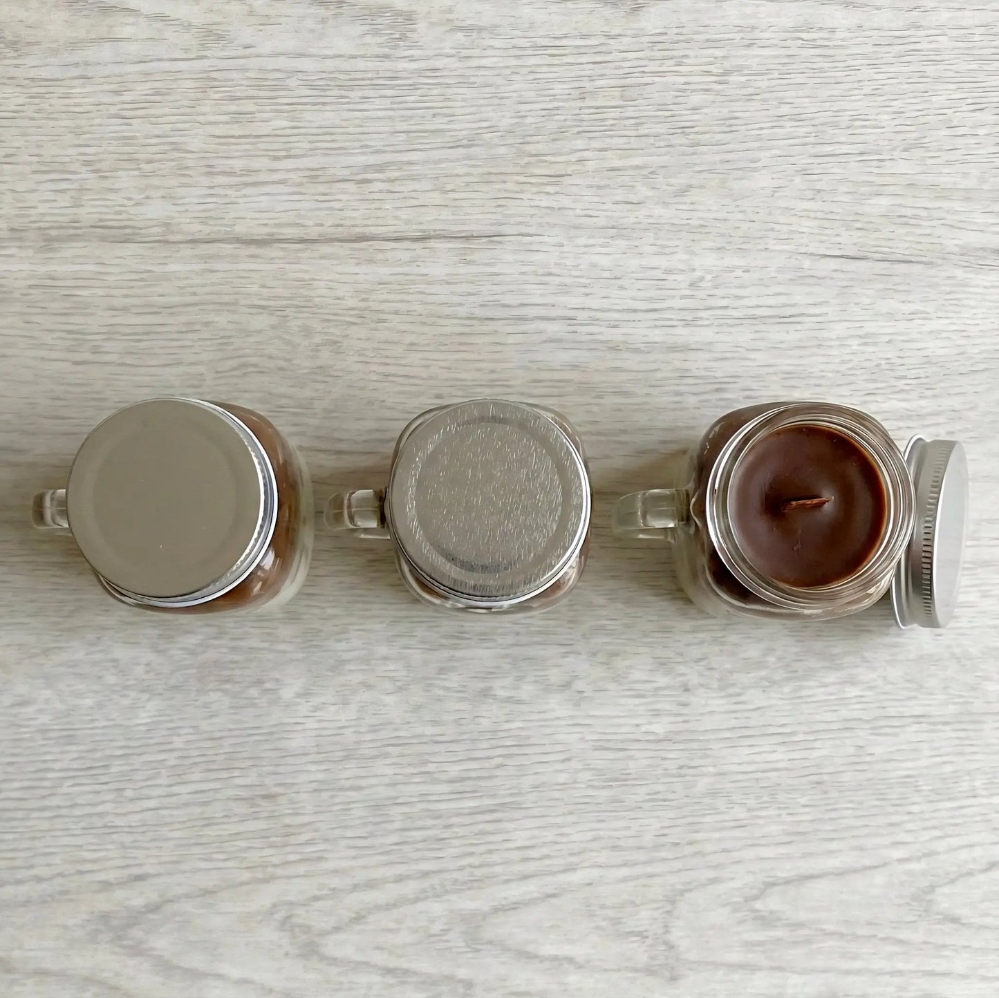Coffee Latte Scented Jar Candle | Glass Mason Jar