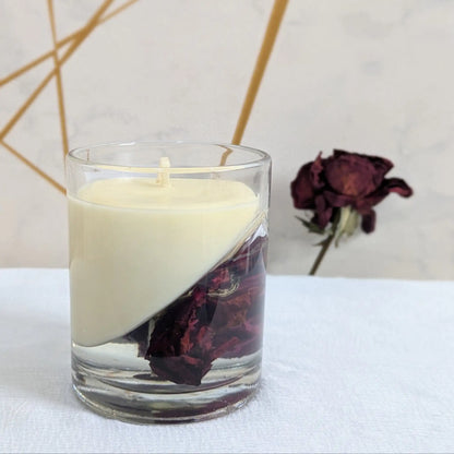 Flora Frost Scented Jar Candle | Real Rose - igniquecandles