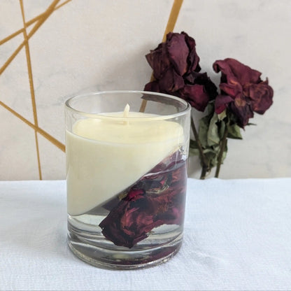 Flora Frost Scented Jar Candle | Real Rose - igniquecandles