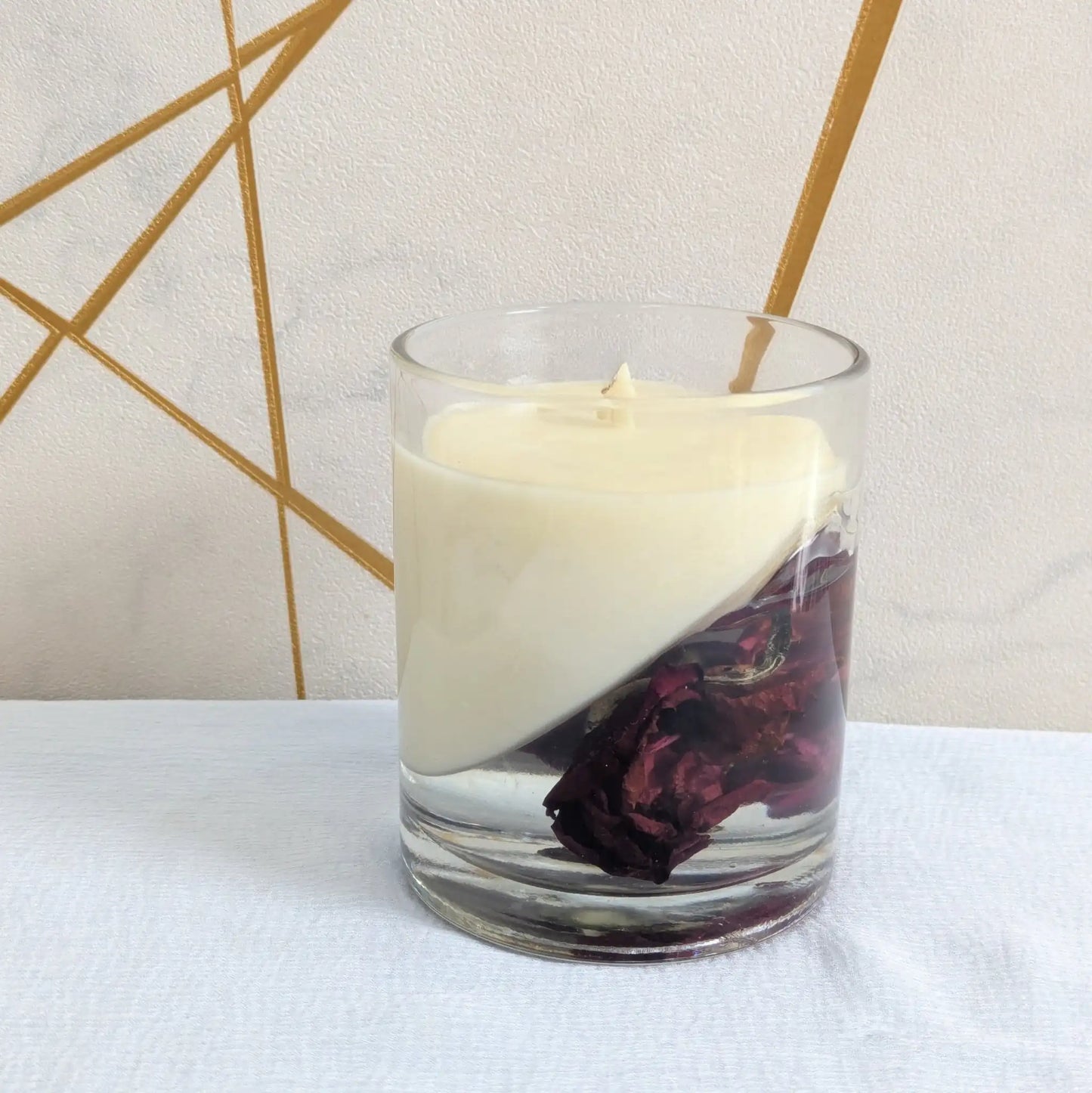 Flora Frost Scented Jar Candle | Real Rose - igniquecandles