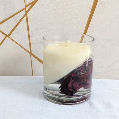 Flora Frost Scented Jar Candle | Real Rose - igniquecandles