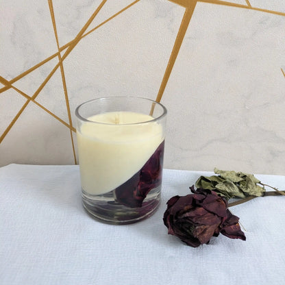 Flora Frost Scented Jar Candle | Real Rose - igniquecandles
