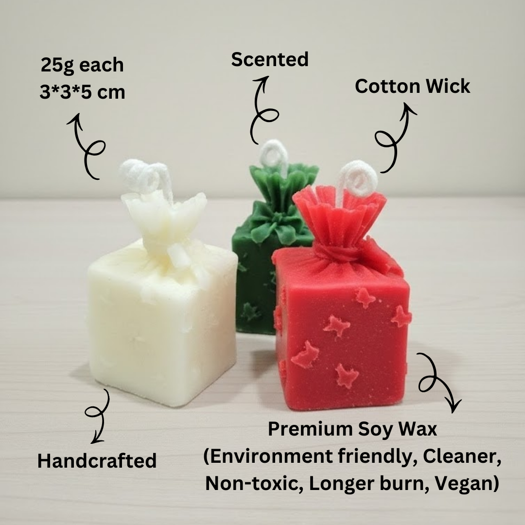 Christmas Candles Combo | Set of 6 | Vanilla Fragrance| Premium Soy Wax | Christmas Celebration