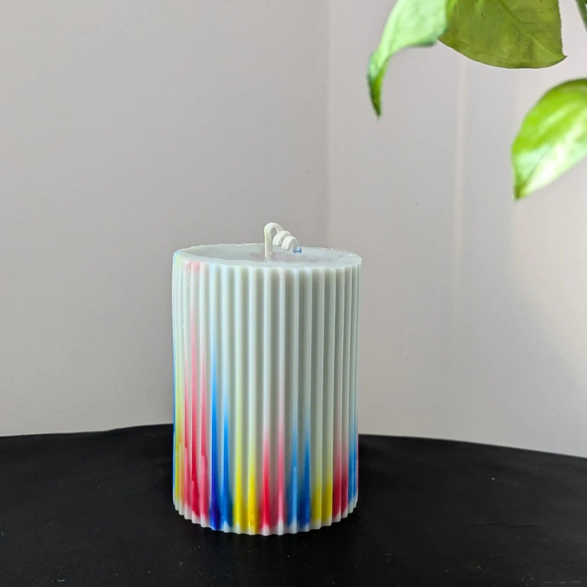 Mystic Stripes Scented Pillar Candle - igniquecandles