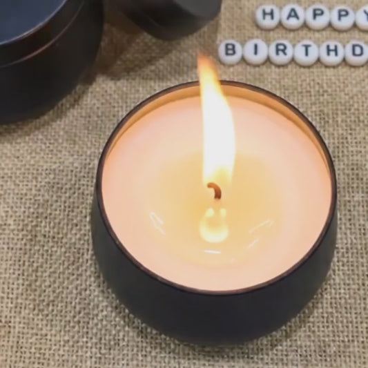 Secret Message Candle | Black Matte Tin Jar | Coconut-Soy Wax | Best for Convey Feelings | Aromatherapy